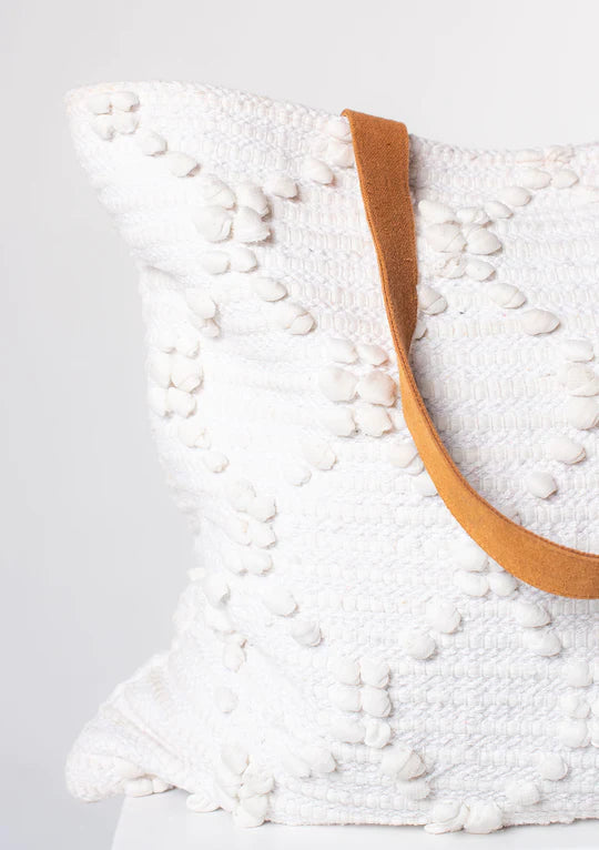 Tote Bag - Natural/Blue/Pink