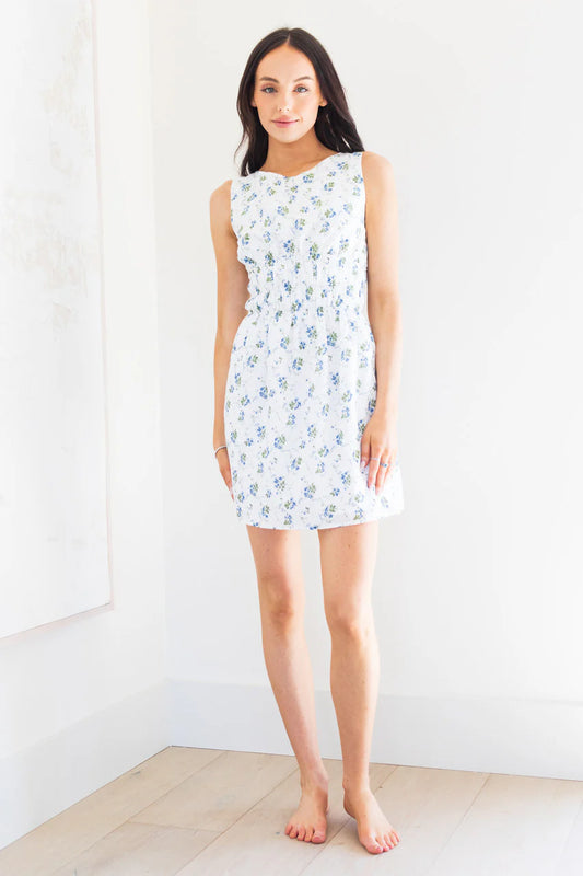 Floral Dress with Open Back