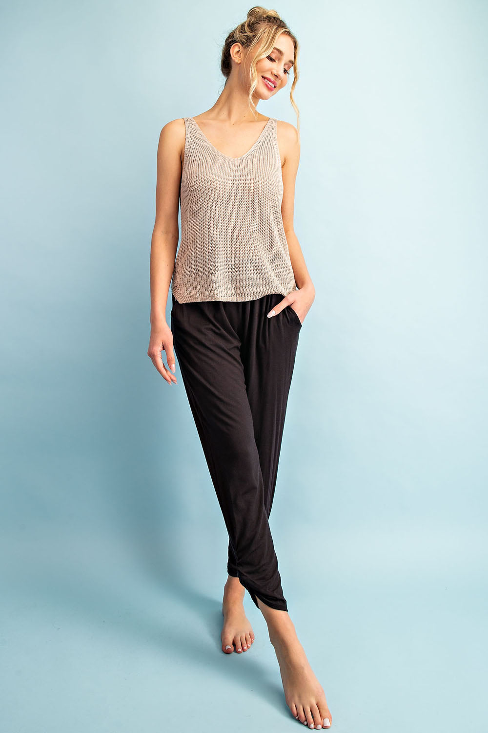 Black Pants with Shirring