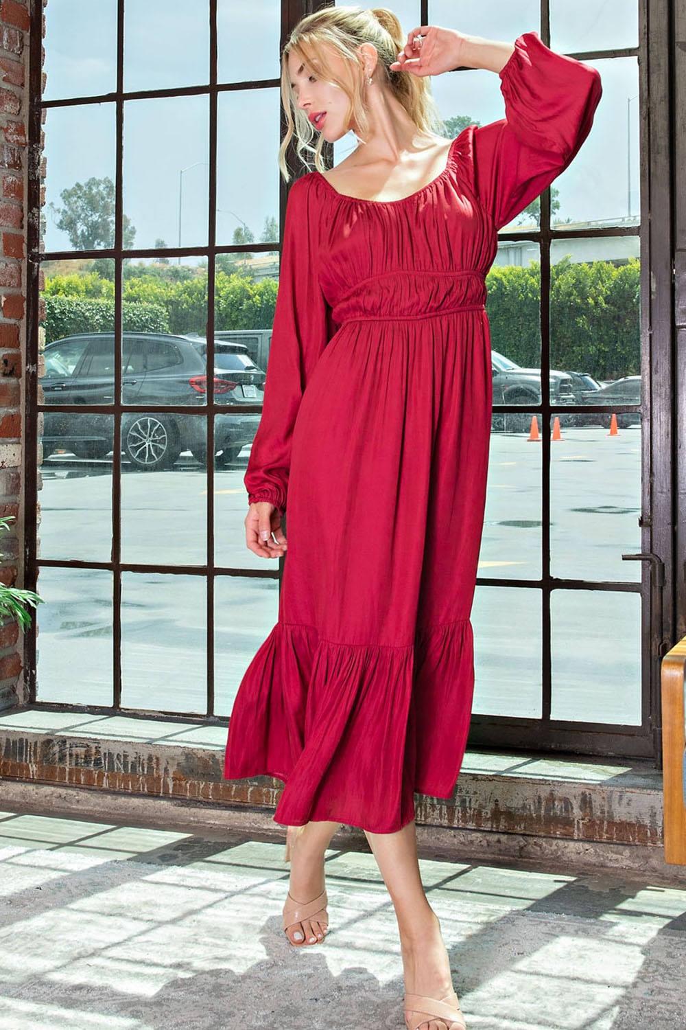 Midi Dress with Tiers