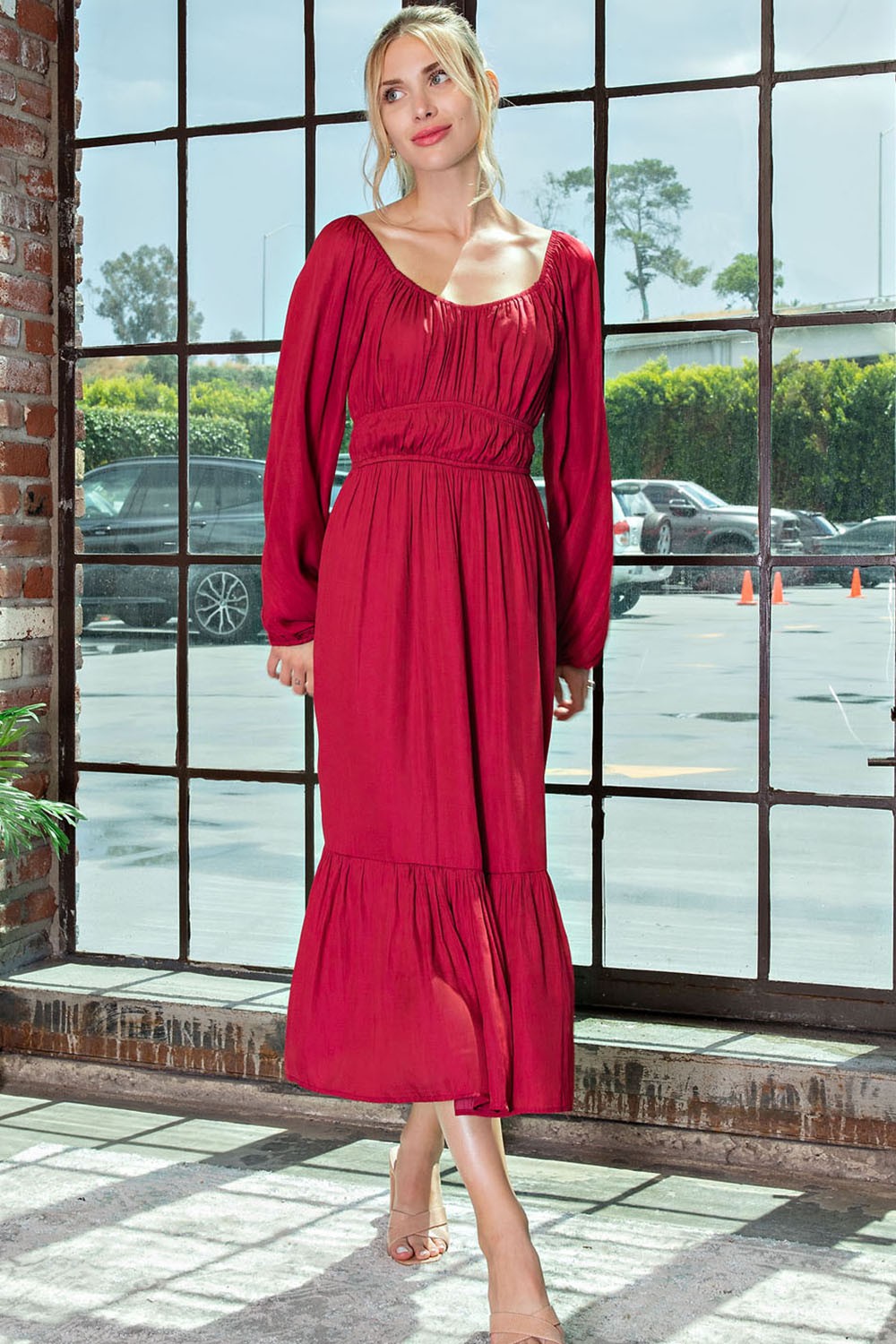 Midi Dress with Tiers