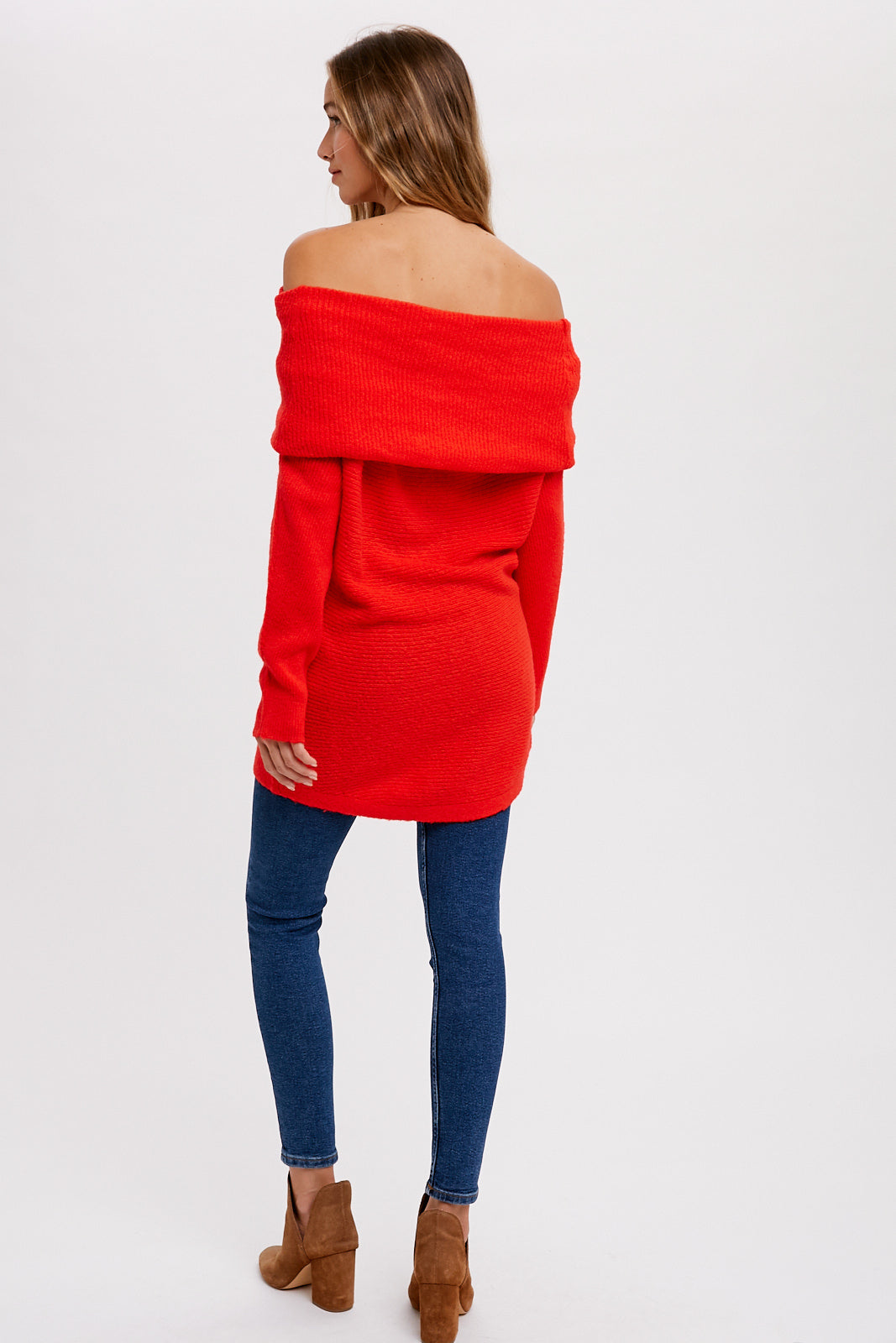 Red Dolman Sweater